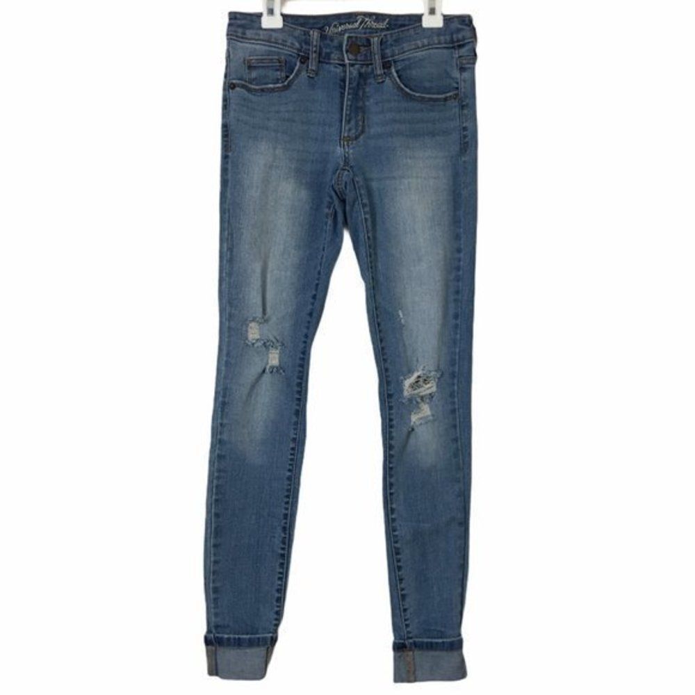 Universal Thread Jeans Women’s Size 00 24R Cuffed - Puckered - Measures 25x30